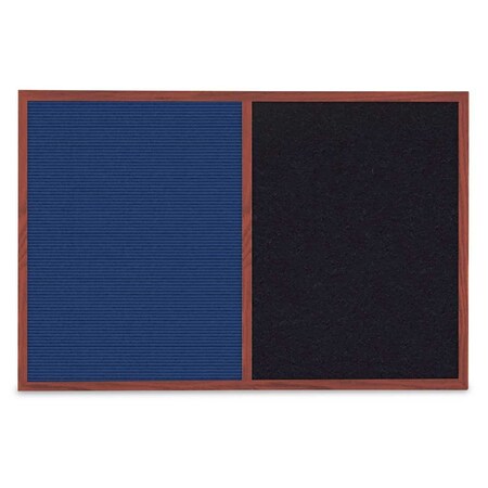 United Visual Products Slim Style Indoor Enclosed Radius Corkbo UVRDS23SB-BLACK-CINNABA
